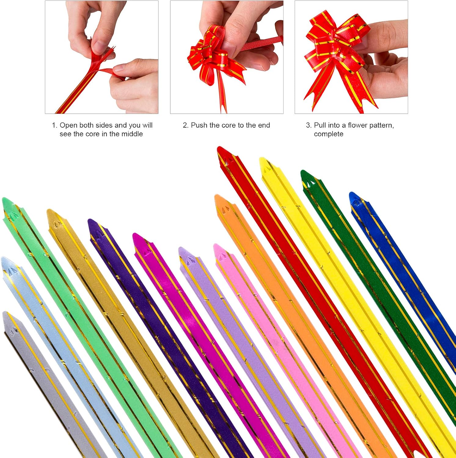 GWHOLE 120 Pcs 6x10 inch Cellophane Bags,Sweet Bags Party Gift Bags OPP Plastic Storage Bags with Colorful Pull Bows for Present Sweet Packaging of Christmas Halloween - Image 4