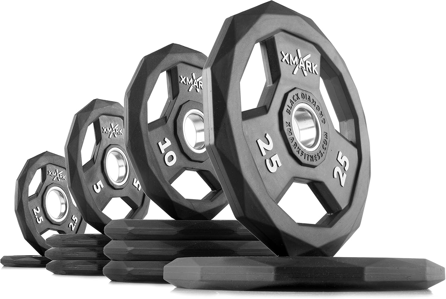 Olympic Weight Plates Black Diamond 115LB Set Weights Dumbbell Home