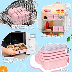 Bento Box for Adults and Snack Containers Set of 4