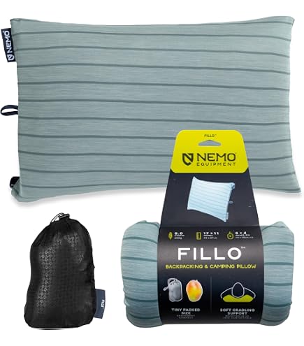 Amazon.com: NEMO Equipment Fillo Camping Pillow - Silt Stripe