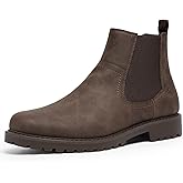 CGRRBW Men's Chelsea Boots Suede Leather Casual Cowboy Boots for Men