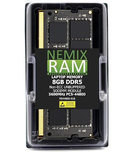 Amazon.com: NEMIX RAM 8GB (1X8GB) DDR5 4800MHz PC5-38400 1Rx8 1.1V