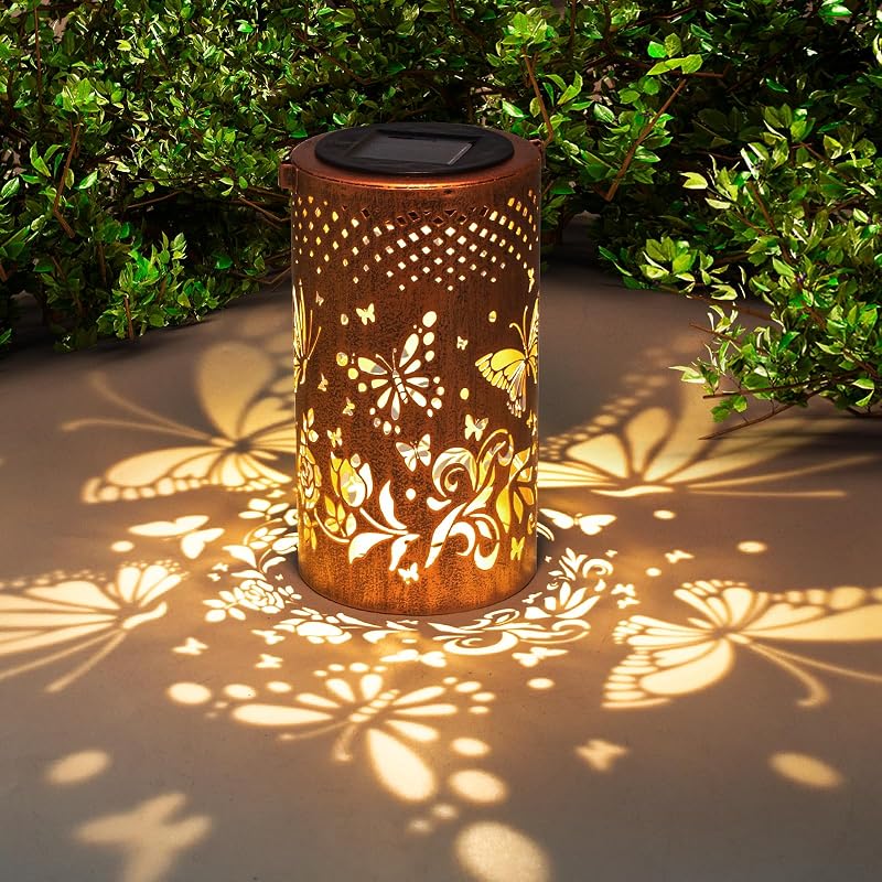 TickTime Birthday Garden Lanterns Butterfly Solar Lights Outdoor 6H Charge IP65