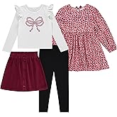 BTween Girls 4 Pack Fall Outfit Dress, Skirt, Tee, Leggings, Cotton Blend, Sizes 4-12