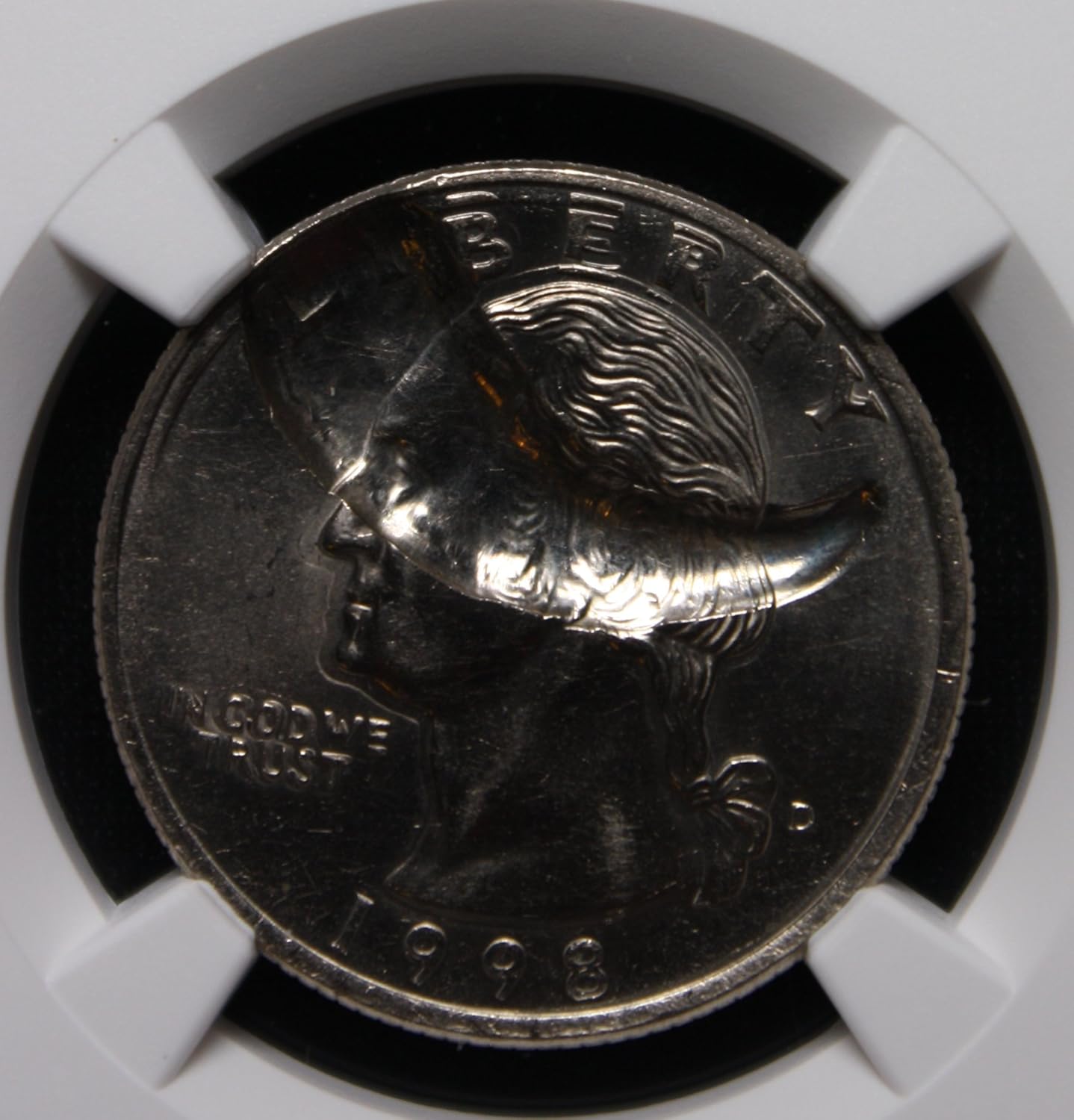 1998 D Quarter Washington Quarter SUPER RARE MINT ERROR Double Struck