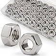 ZQZ M10-1.5mm Hex Nuts,40 Pack 304 (A2-70) Stainless Steel Hardware Nuts,Standard Metric Coarse Thread Nuts