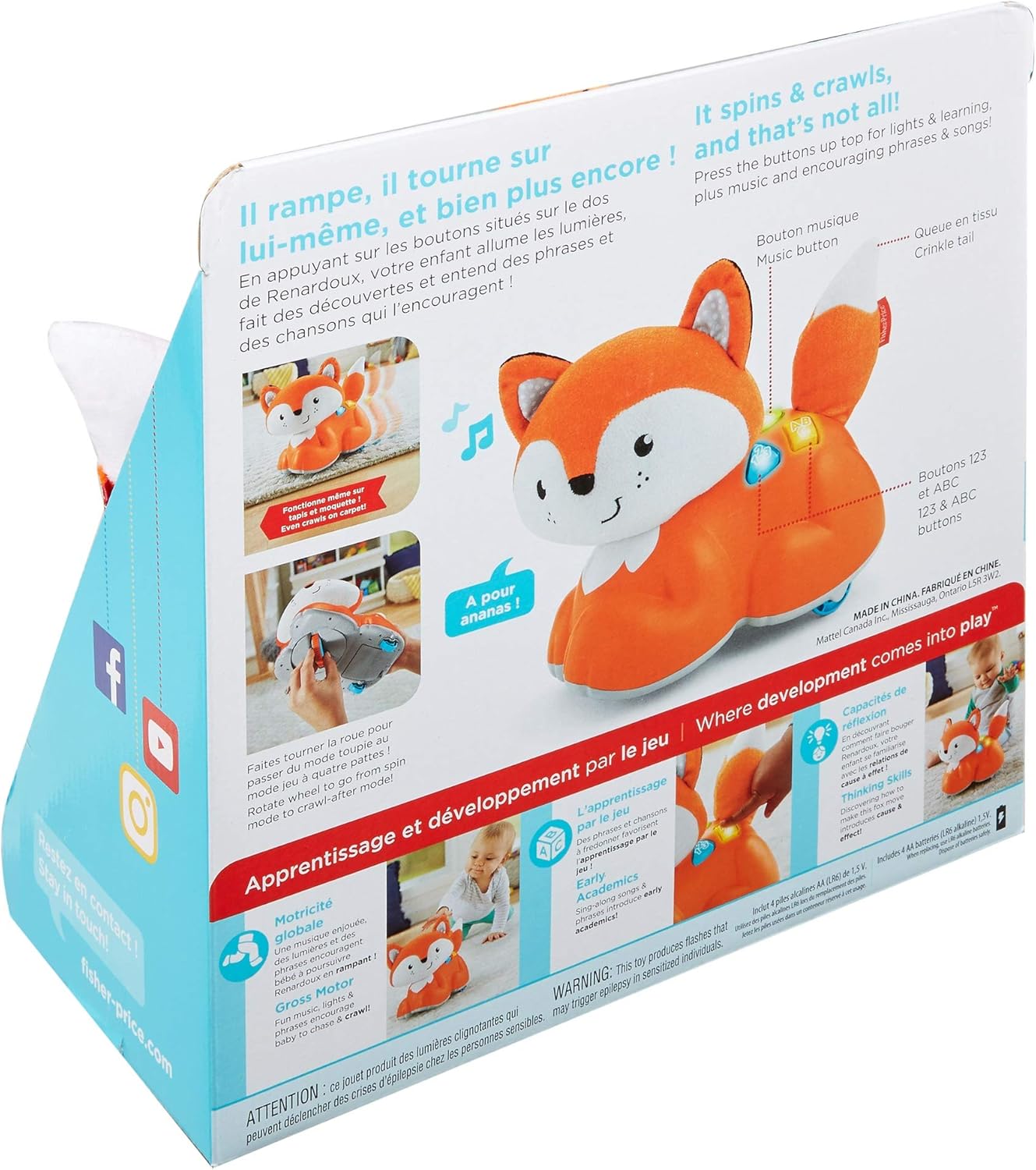 Gfk17 Sons Fisher Price Je Progresse Avec Renardoux Chansons Jouet Bebe Lumieres Et Phrases 6 Mois Et Plus Rampe Et Tourne Sur Lui Meme Gfk17 Sons Fisher Price Je Progresse Avec Renardoux Chansons Jouet Bebe Lumieres Et Phrases 6 Mois Et Plus Rampe Et Tourne Sur Lui Meme