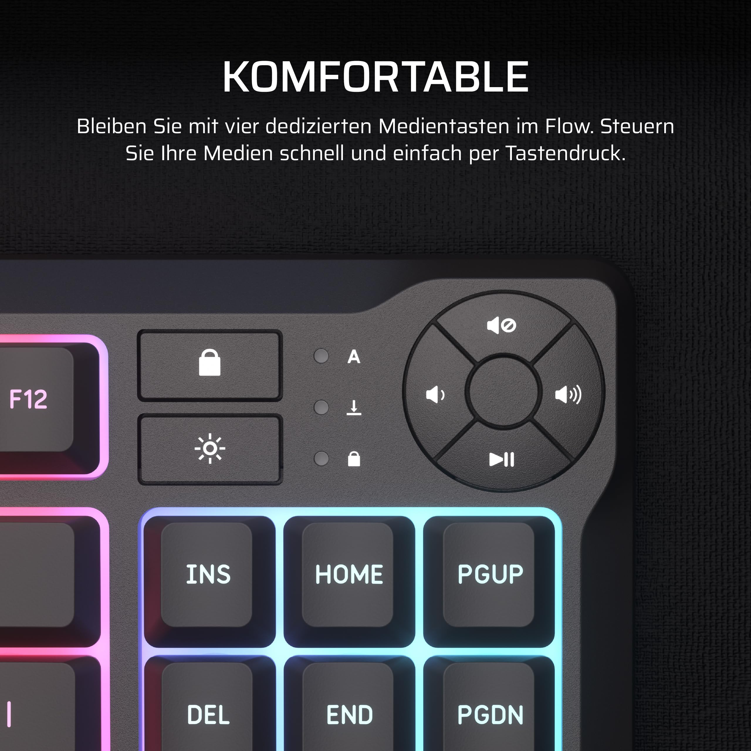 Corsair K55 CORE TKL RGB Tenkeyless Gaming-Tastatur – Schwarz 5
