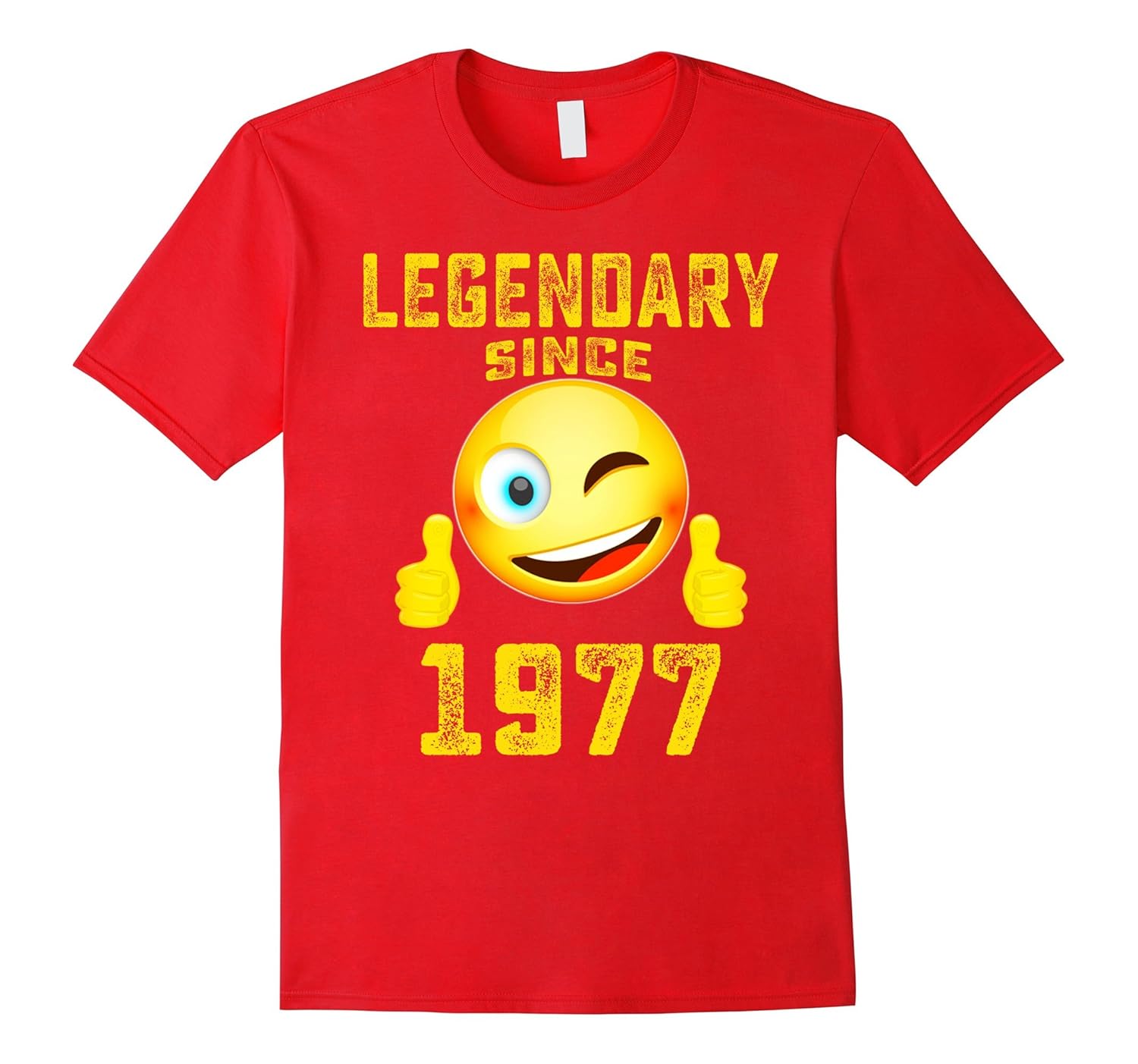 Emoji Shirt Legendary Since 1977 40 Years Old 40th Birthday-Rose