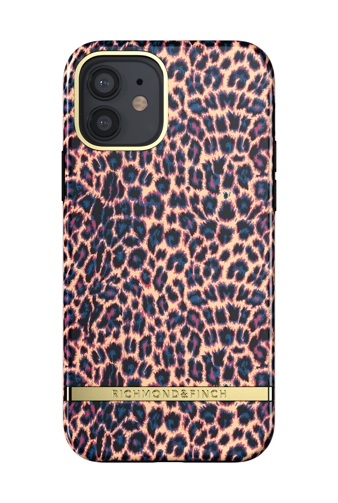 RICHMOND & FINCH Phone Case Compatible with iPhone 12 / iPhone 12 Pro, Apricot Leopard Design, 6.1 Inches, Shockproof, Raised Edges, Fully Protective Phone Cover