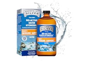 Sovereign Silver Immune Support - Colloidal Silver, Bio-Active Silver Hydrosol, 10 ppm, Liquid Twist Top, 32 Fl Oz, (946 mL)