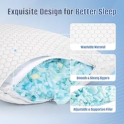 CushyOasis Shredded Memory Foam Pillow for