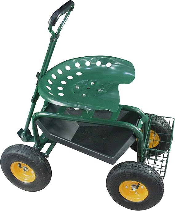 Rollbarer Gartensitz Mit 2 Rädern: Mobiler Arbeitshocker Für Garten & Feld