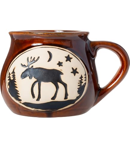 Amazon.com | Cape Shore 18oz Heavy Stoneware Sema Pottery Mug, Multiple  Styles Available (Moose): Coffee Cups & Mugs