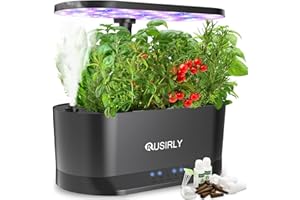 RUSIRLY Hydroponics Growing System Indoor Garden: 2024 New Upgrade 11Pods Planting Herb Garden Kit with Atomizer & Water Automatic Cycle System, Ideal Christmas Gifts for Mom Dad Men Women