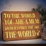 Vetbuosa Mum Night Light Wooden Sign Engraved Gift From Daughter Son view 1