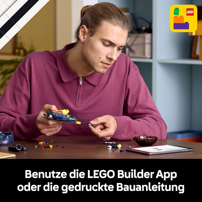 Speed Champions Oracle Red Bull Racing RB20 F1 Rennauto - Modell für Erwachsene mit Formel 1 Minifigur zum Sammeln - Ausstellungsstück und Geschenk für Fans von Motorsport & Rennwagen 77243