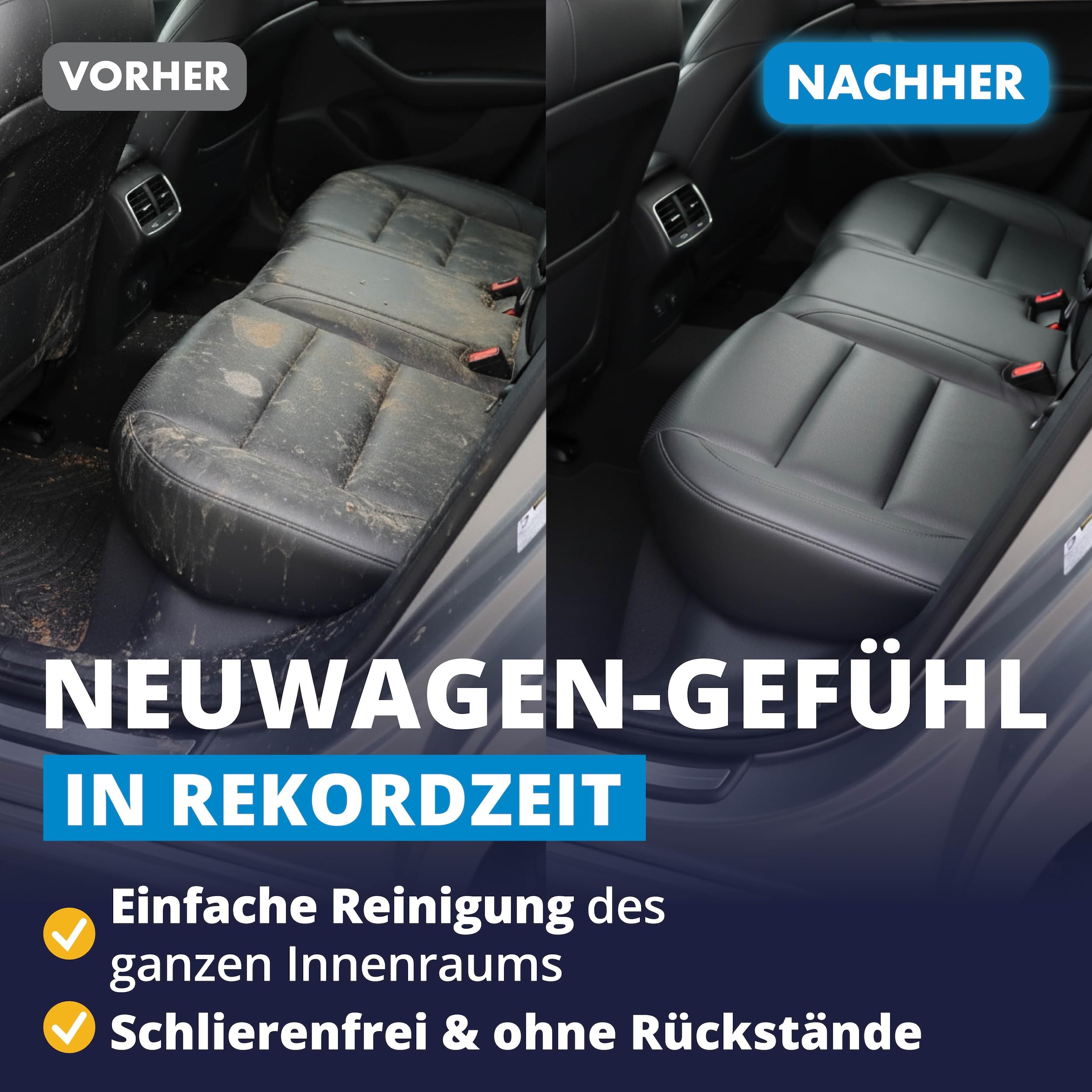 LICARGO Innenraumreiniger Auto 500 ml - Neuwagen-Frische in Minuten - Kraftvoll & schonend - Cockpitpflege Auto für Kunststoff, Leder & Armaturen - Polsterreiniger & Cockpitspray für den Innenraum 3