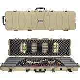 Eylar 54 Inch Intact Series Rolling Hard Bow Case, Lightweight and Durable Stacker Design with Pre-Cut Foam Insert
