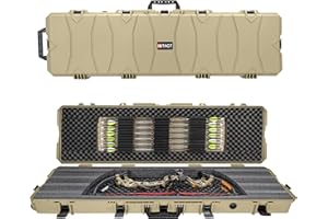 Eylar 54 Inch Intact Series Rolling Hard Bow Case, Lightweight and Durable Stacker Design with Pre-Cut Foam Insert