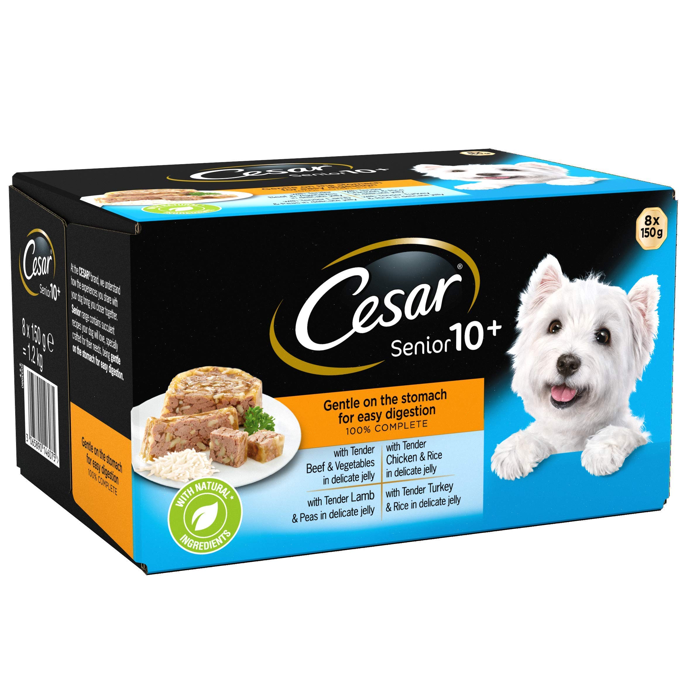 CESAR Senior Dog Trays Mixed Selection In Jelly 3.6 kg Pack of 3