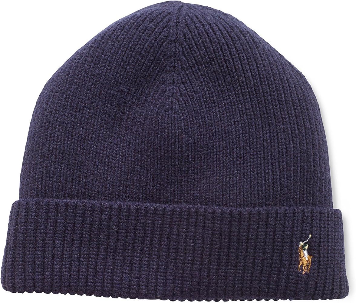 polo ralph lauren signature merino cuffed beanie