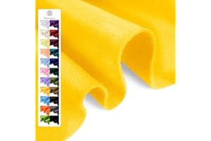 GRAINEAR Gold Yellow Soft Felt Fabric Sheet, 18" x 36", 1.6mm Thick - Premium Craft Felt for Sewing, DIY Projects, Embroidery, Decoration - Durable & Fade Resistant