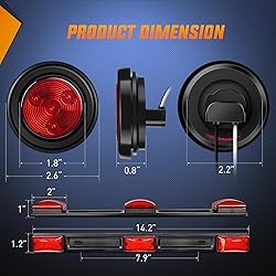 Nilight LED Trailer Light Kit 6 Inch Oval Stop Turn