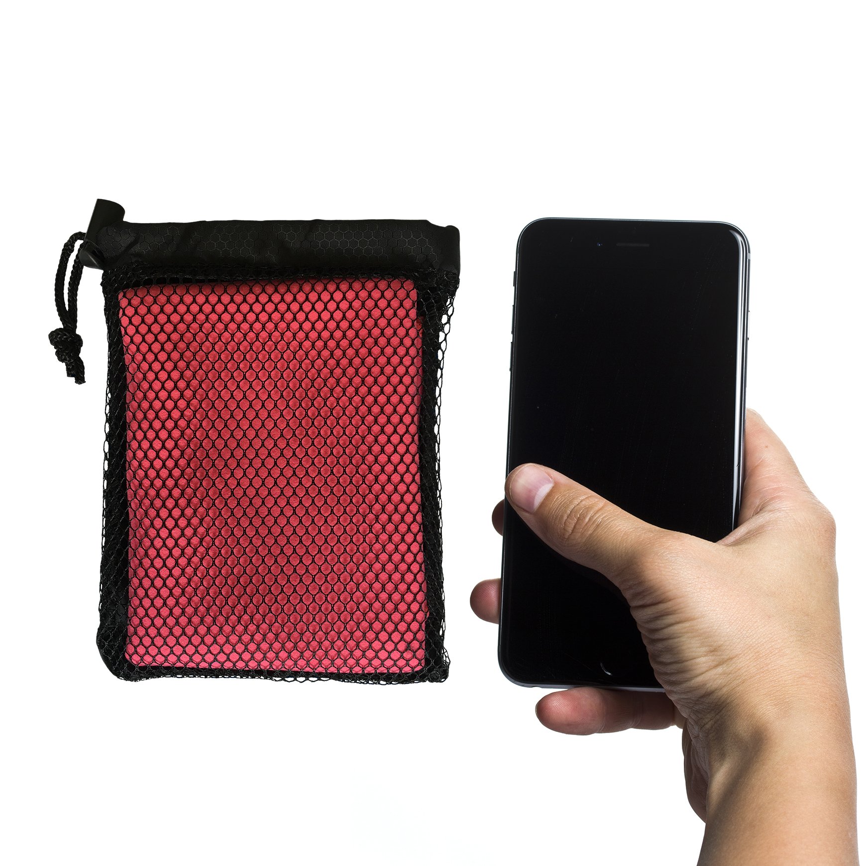 Microfibre Towel & Travel Towel with carry Bag - ultra-absorbent light & soft - Perfect for sports, fitness, outdoors, travel, beach, gym, yoga, pilates, bikram, swim, camping, hiking, backpacking, holidays and home. 10 colors (Pink)