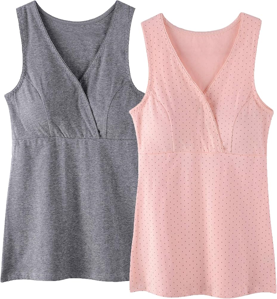 sleep tank top with built in bra