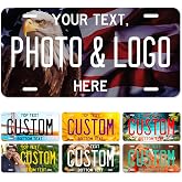 Personalized License Plate, Custom Car Plate with Photo and Text, 6x12 Inches Rust Free .025 Aluminum, Fade Resistant, Decorative Tag for Truck, ATV, Golf Cart, Garage Decor by Sigo Signs