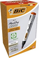 BIC Marking 2000 ECOlutions Permanent Red Markers Box of 12
