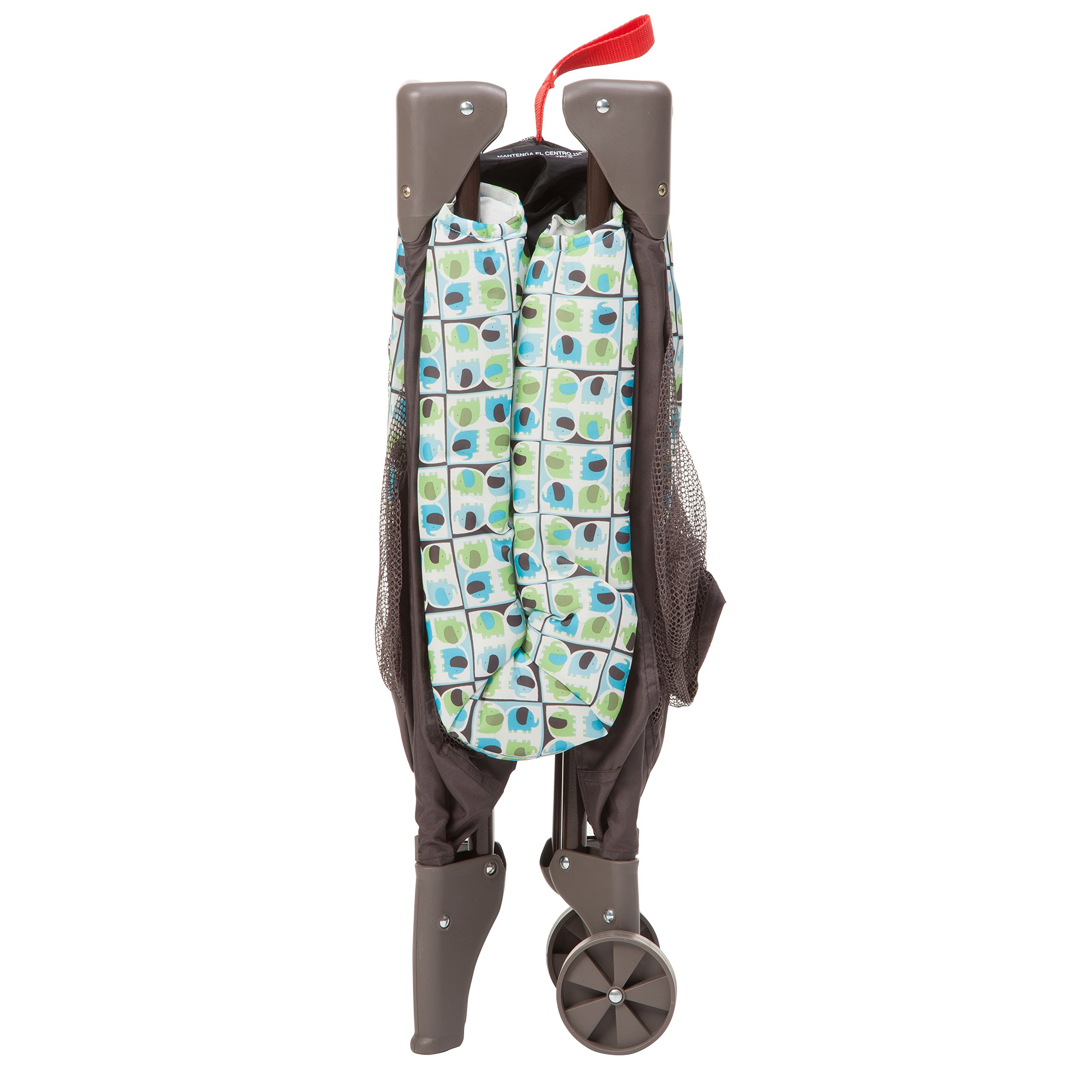 Cosco Funsport Compact Portable Playard, Lightweight, Easy Set up, Foldable Baby Playpen with Carry Bag, Elephant Squares