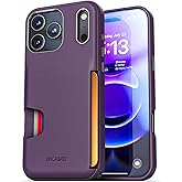 ENCASED for iPhone 17 Pro Wallet Case (Cache Series) - Protective Phone Case with Built-in Card Holder Slot (Purple)