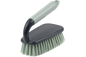 DSV STANDARD Scrub Brush | Shower Cleaning Brush | Comfort Grip & Stiff Flexible Bristles | Ideal for Cleaning Bathroom, Shower, Kitchen, Sink | Bristle Brush for Household Use, 1 Pack