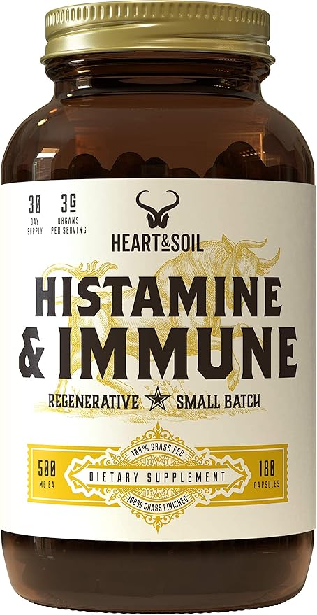 Amazon Com Heart Soil Histamine Immune Supplement Grass Fed Thymus Lung Spleen Liver And Kidney To Support Immune Health Energy And Histamine Metabolism 180 Capsules Health Personal Care