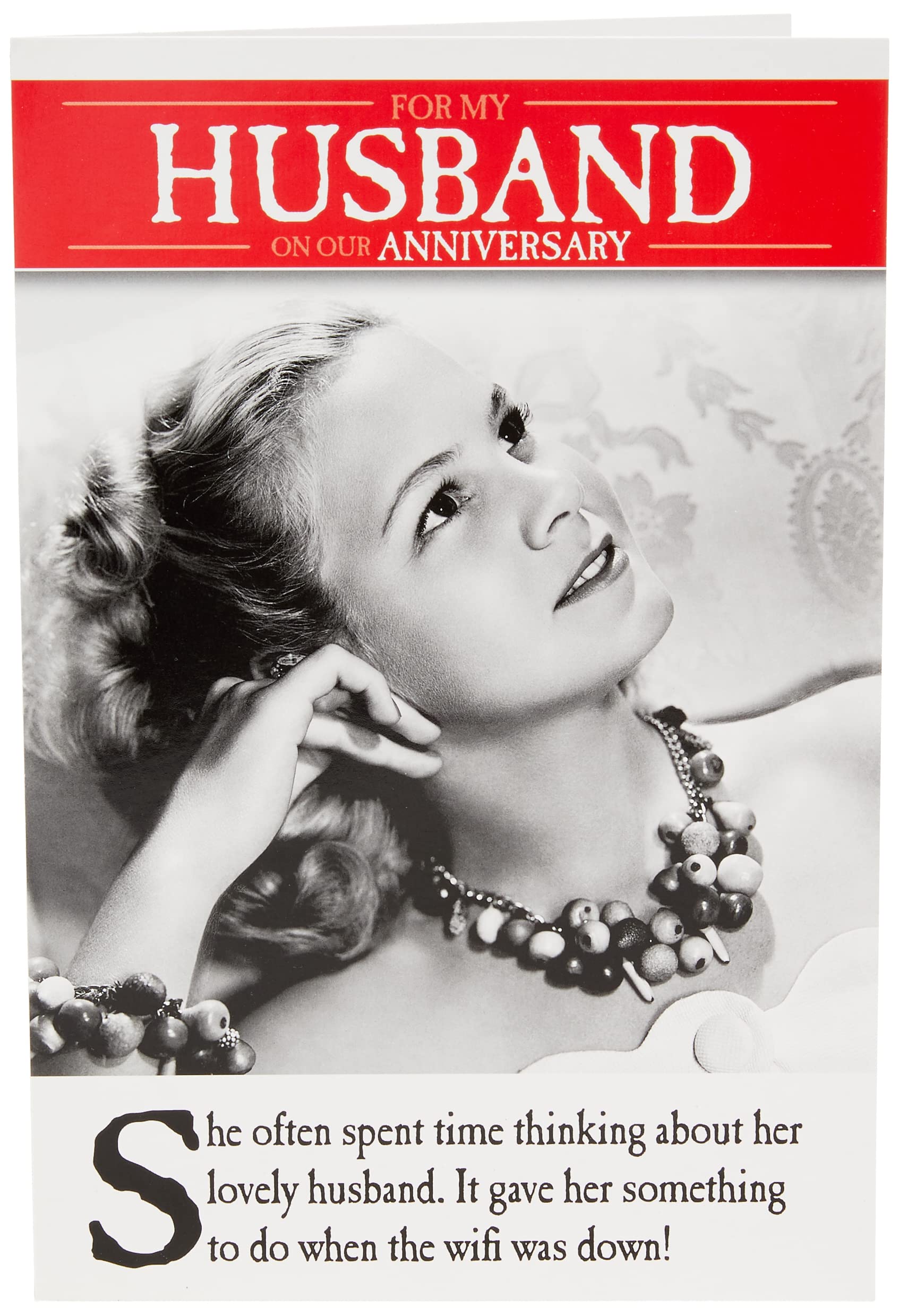 Anniversary Card For Husband, Funny Anniversary Card For Husband, Husband Wedding Anniversary, Wifi, Funny, Humour, Greetings Card, Husband Anniversary Card