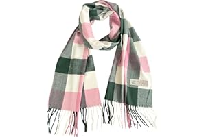 NY GOLDEN FASHION Unisex Cashmere-Feel Scarf, Tartan Plaid Pattern, 72 x 12 Inches, Winter Collection