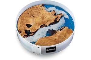 Resin Mold Large Round Deep -Kalinta 12inch Reusable Epoxy Round Molds for Resin Clock, Serving Tray Board, End Table，Floral Preservation Bouquet