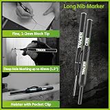 Tracer Deep Hole Construction Pencil Pen Kit 6 Leads Site Holsters Carpenter view 6