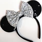 CLGIFT Sparkly Mickey and Minnie Ears in Silver, Rainbow, and Rose Gold