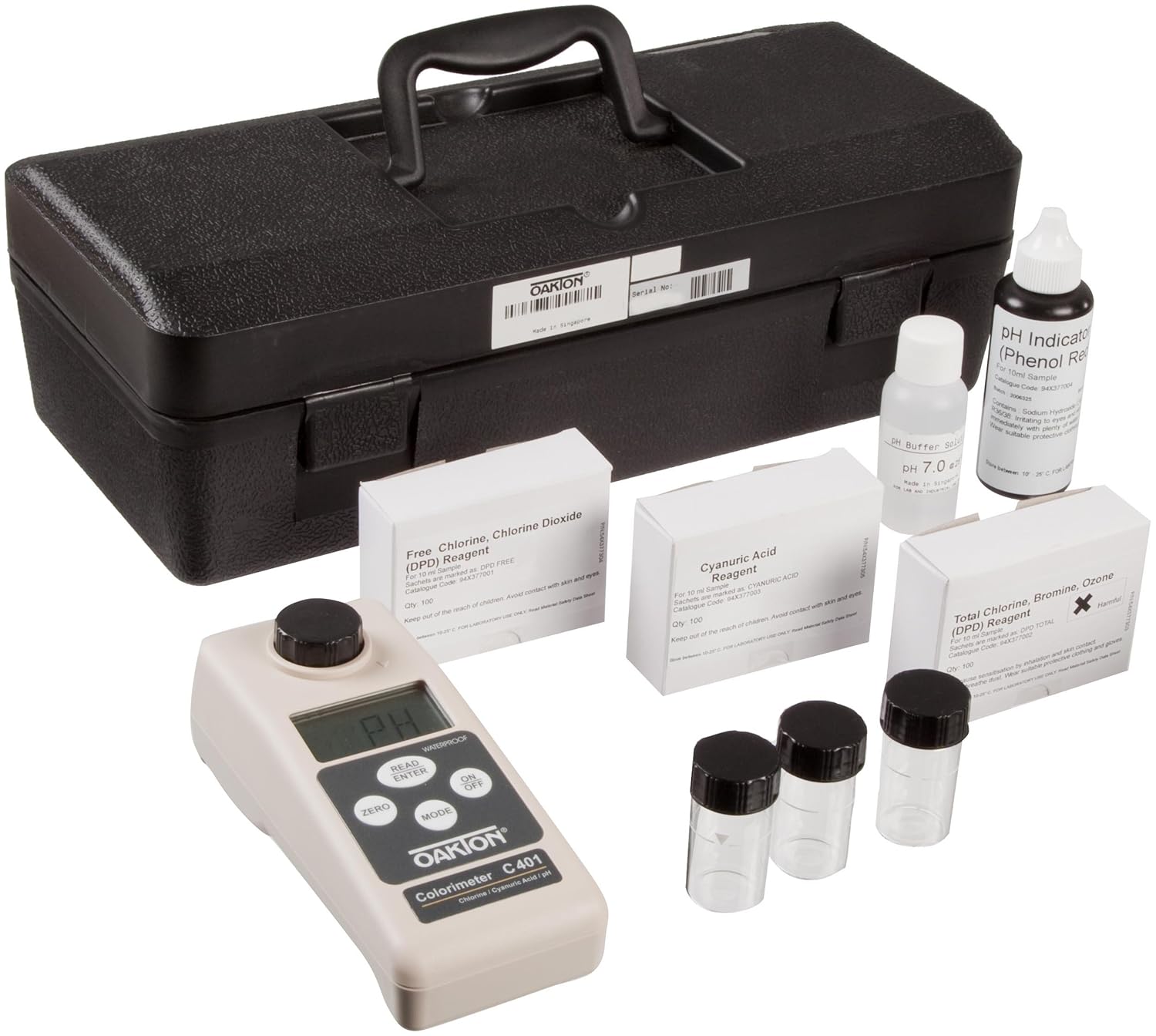 Oakton C401 Chlorine/pH/Cyanuric Acid Colorimeter Kit Amazon.ca Industrial & Scientific