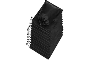 PALTERWEAR Drawstring Bag - Nylon Cinch and Ditty Stuff Pouch with Toggle (9 x 12-12 pack, Black)