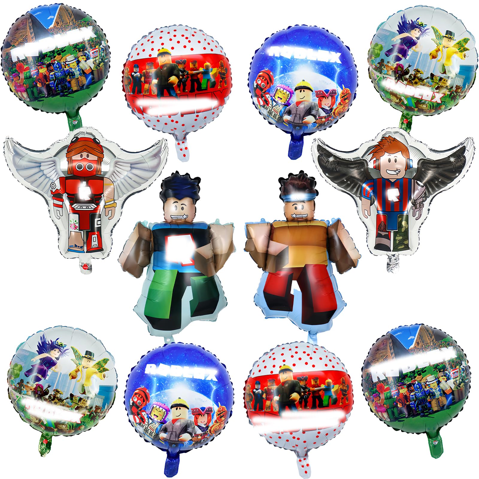 Rob-lx Birthday Decorations for Boys- Rob-lx Party Decorations Foil Balloons Happy Birthday Balloons Latex Balloon for Kids Theme Party Supplies Decorations — image 1