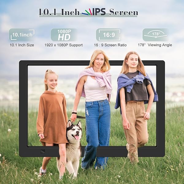 KECAG 10.1″ DIGITAL PICTURE FRAME, 1080P IPS DIGITAL PHOTO FRAME, NO WIFI/APP NEEDED, PLUG & PLAY SD CARD & USB, REMOTE & MOTION SENSOR, PHOTOS/VIDEOS/MUSIC, FREE 32GB USB