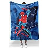 Sunny Side Up Kids Plush Throw Blanket – Children's Soft & Comfy Throw for Couch or Bed – Cozy Home Décor for Living Room & Bedroom, Blue - Spiderman, 40x50 - Travel Blanket