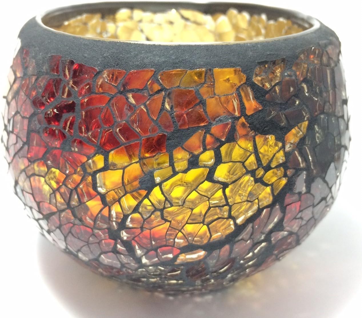 Pisana1979 Stain-Glass Decorate Tealight Candle Holders Gift Votive Gardens Weddings Spa, Reiki #001