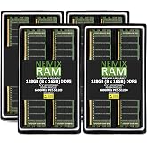 128GB (8X16GB) DDR5 6400MHz PC5-51200 CL52 1Rx8 1.1V 288-PIN ECC Registered RDIMM NEMIX RAM Server Memory KIT
