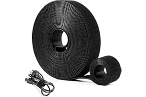 OneLeaf Fastening Cable Management Roll, 20ft x 3/4inch Cut to Length Straps, Reusable Multi-Purpose Cords Management, Double