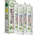Whipped Cream Charger,MassGass Cream Chargers Tank Food Grade 99.9%-Purity 700g1.1L (4 Cylinders, BOMB POP)